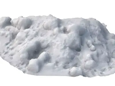 Snow scan 4 Low-poly 3D model