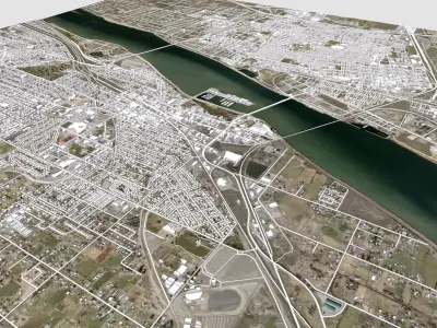 Cityscape Kennewick United States 3D model