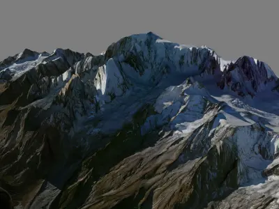 Mont Blanc 3D model