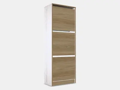 BISSA Shoe cabinet with 3 compartments 2 Low-poly 3D model