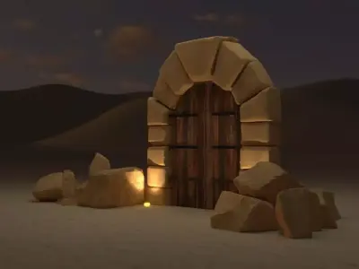 Arabic Traditional Arch Gate 3D model