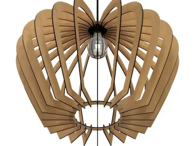 CEILING LIGHT LAMP 3D PRINT AND LASER CUT FILES MODEL 14 3D print model