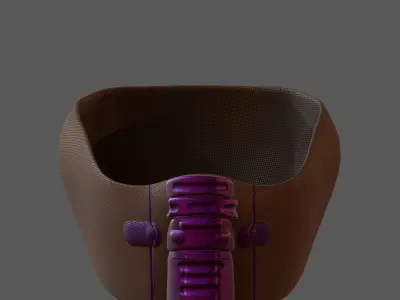 Gas mask helmet 3d model scifi Low-poly  Low-poly 3D model