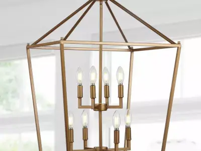 Joree Light Lantern Chandelier - 3 Colour 3D model