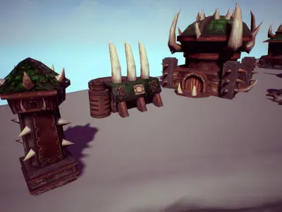 RTS Fantasy Buildings Low-poly 3D model