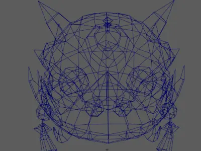 Stylish Lion Dance Head Low-poly 3D model