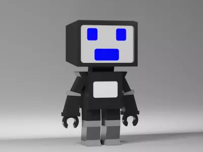 Random Robot Low-poly 3D model