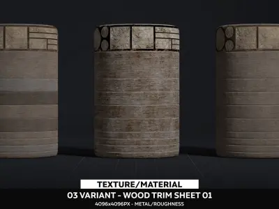 Wood Trim Sheet 01 Texture