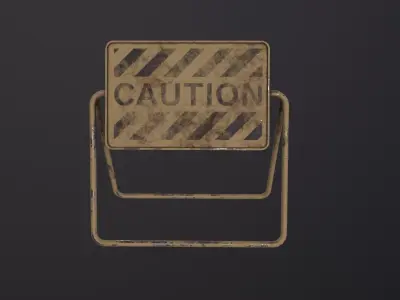 Traffic Barrier 3D Model Low-poly 3D model