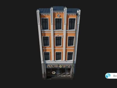 Old Riga Building 3D model Low-poly 3D model Low-poly 3D model