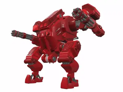 Battle mech robot mobi 6R 3D model
