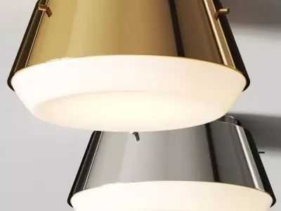 CB2 Exclusive Mari Milk Glass Flush Mount Light 3D model