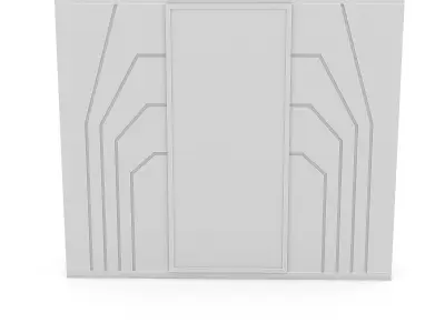 3D modern door design 06 Low-poly 3D model