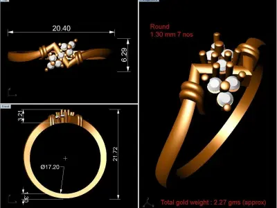 Light weight ring model  3D print model
