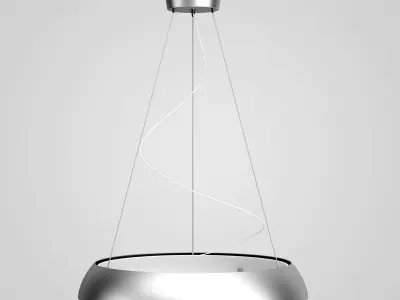Chrome Hanging Lamp 02 3D model