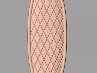 Door flower relief model STL format for CNC carving E476 3D model