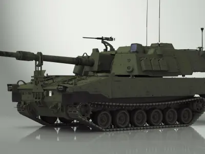  Howitzer Tank with Anti Tank Obstacles Collection 