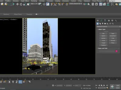 SKYSCRAPER CITY BUILDING metal glass 3D model 3D model