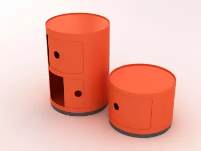 Kartell Cabinet Side Table 3D model