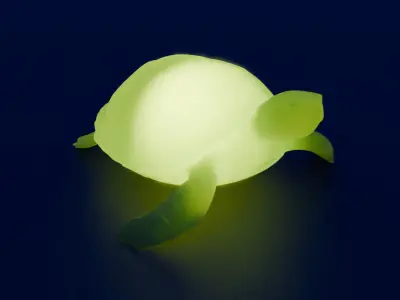 Indirect lighting of sea turtle 3D model