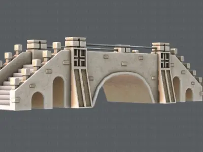 Bridge V01 Low-poly 3D model