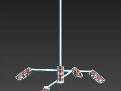 ramond chandelier with four lights and finish 3D model