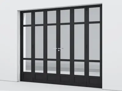 Aluminium door 297 3D model