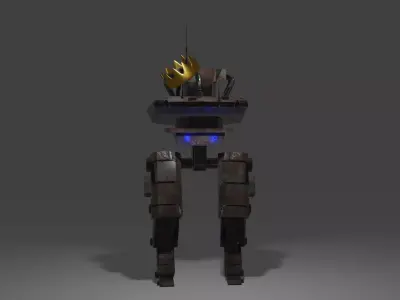Detailed robot Low-poly 3D model