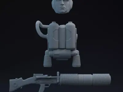 ANH Space Trooper Part 2 One-Twelfth Scale Printable Kit 3D print model