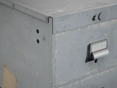Metal Cabinet - PBR Texture Low-poly 3D model