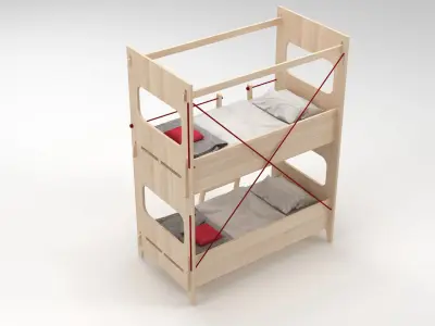 Bunk Bed 3D model