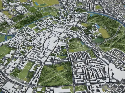 Cambridge  Low-poly 3D model