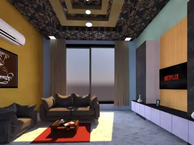 living room 3D model 126