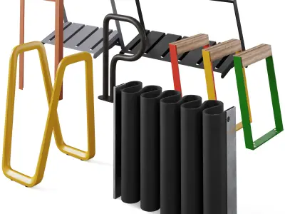 Bicycle stands by mmcite 3D model