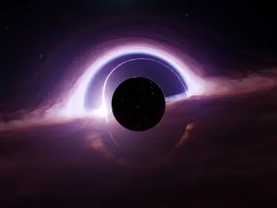 Space blackhole and nebula HDRI Sci-fi 3D Model Collection Low-poly 3D model