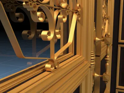 Classic Wooden Door 3D model