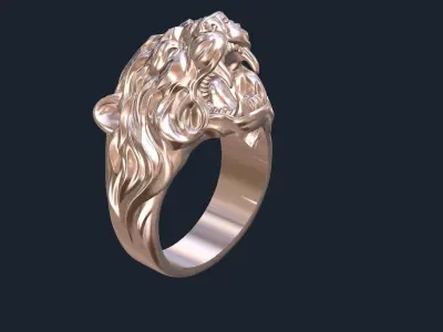 ring lion 3D print model purchase