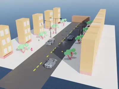 SUNNY DAY IN THE NEIGHBORHOOD  3D model