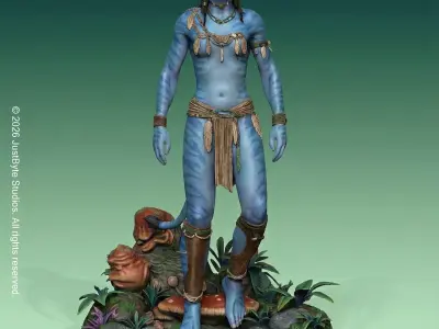 Kiri Avatar The Way of Water High-Detail Fan Art 3D Statue 3D print model