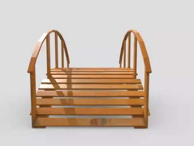 Garden Arched Bridge Low-poly 3D model