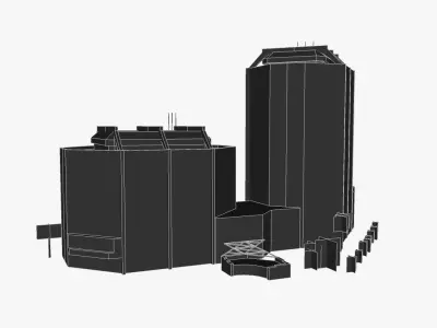 Cathedrale Square Low-poly 3D model