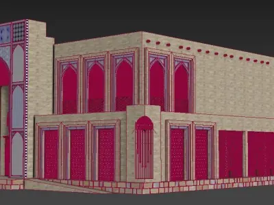 Central Asia traditional architecture01 3D model
