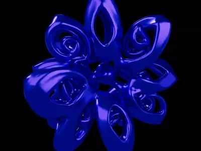 Abstract Flower Shape v1 007 Low-poly 3D model