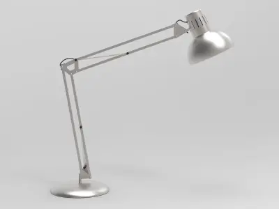Adjustable desk lamp with wall mount 3D model