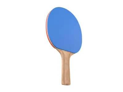Ping Pong Paddle v1 002 Low-poly 3D model