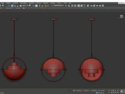 Multi Lite Pendant Light Low-poly 3D model