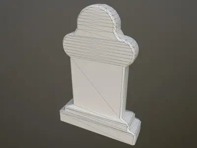 Old Dirty Scary Tombstone cemetery tomb Low-poly 3D model