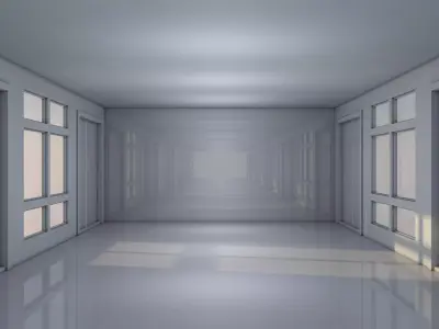 Futuristic Hallway 3D model