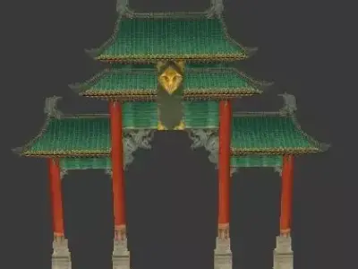 China Gate 3D model