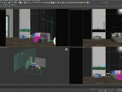 interior living room scene 57 3D model